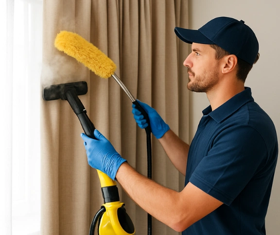 Trusted drapes cleaning technician Matty Curtain Cleaning burnside QLD