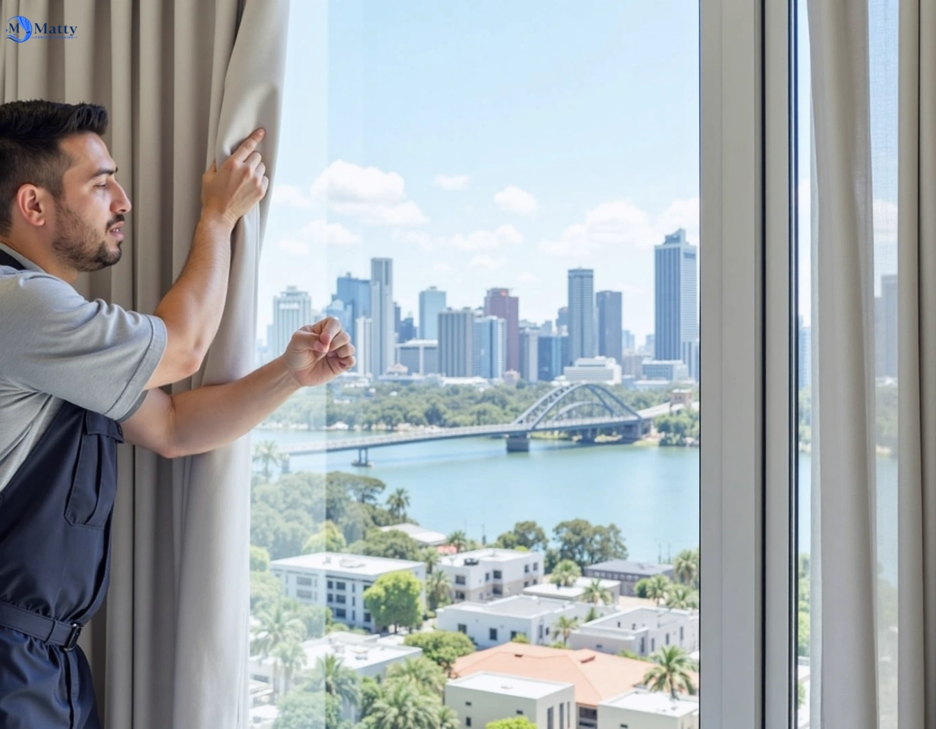 Professional curtain steam cleaning service burnside QLD by Matty Curtain Cleaning
